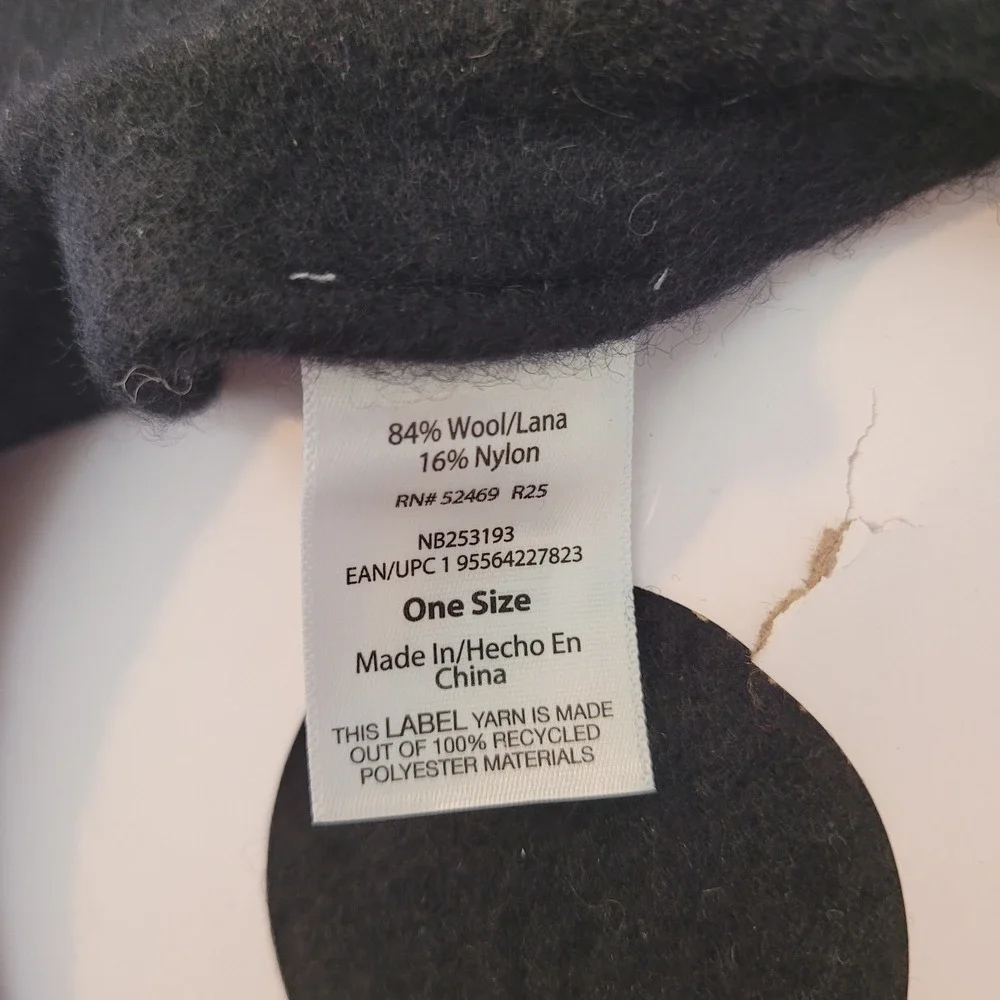 No Boundaries Beret Women Black Solid Wool Blend One Size‎ NB253193
